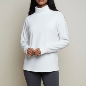 Yogalicious Womens White After Class Soft Sweatshirt Zip Pockets Size XL
